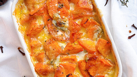 гарбуз запечений з блакитним сиром дорблю