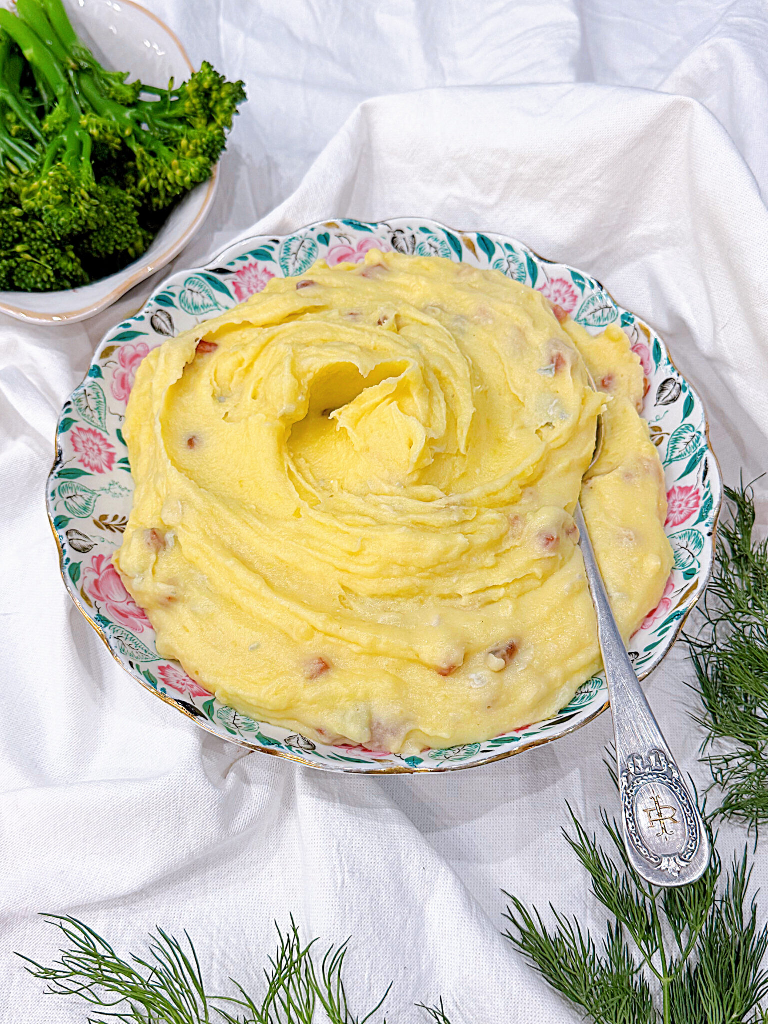 Картопляне пюре з горгонзолою та шинкою