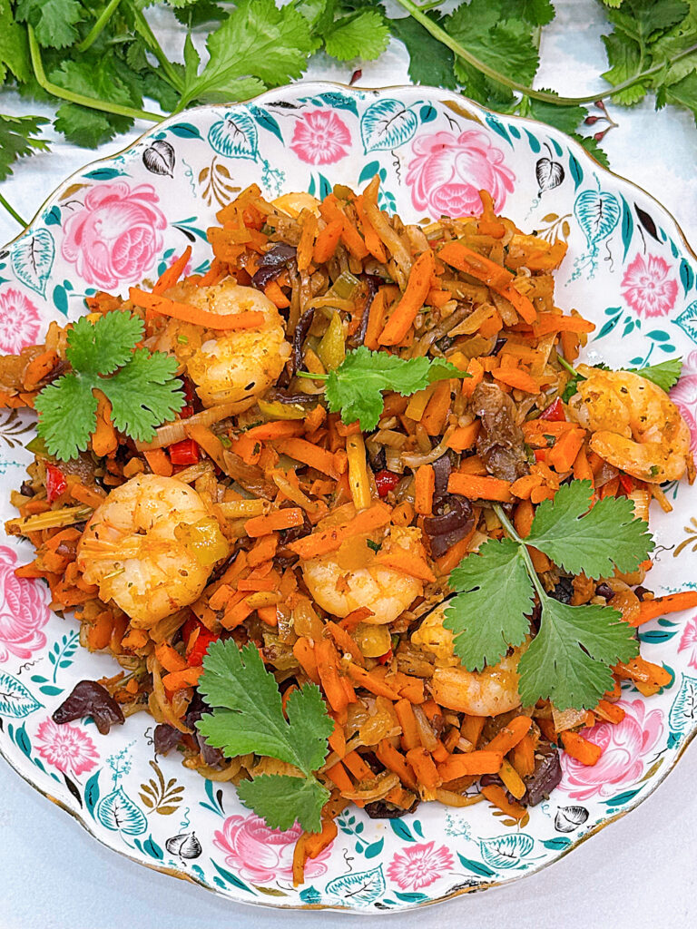 креветки з овочами
