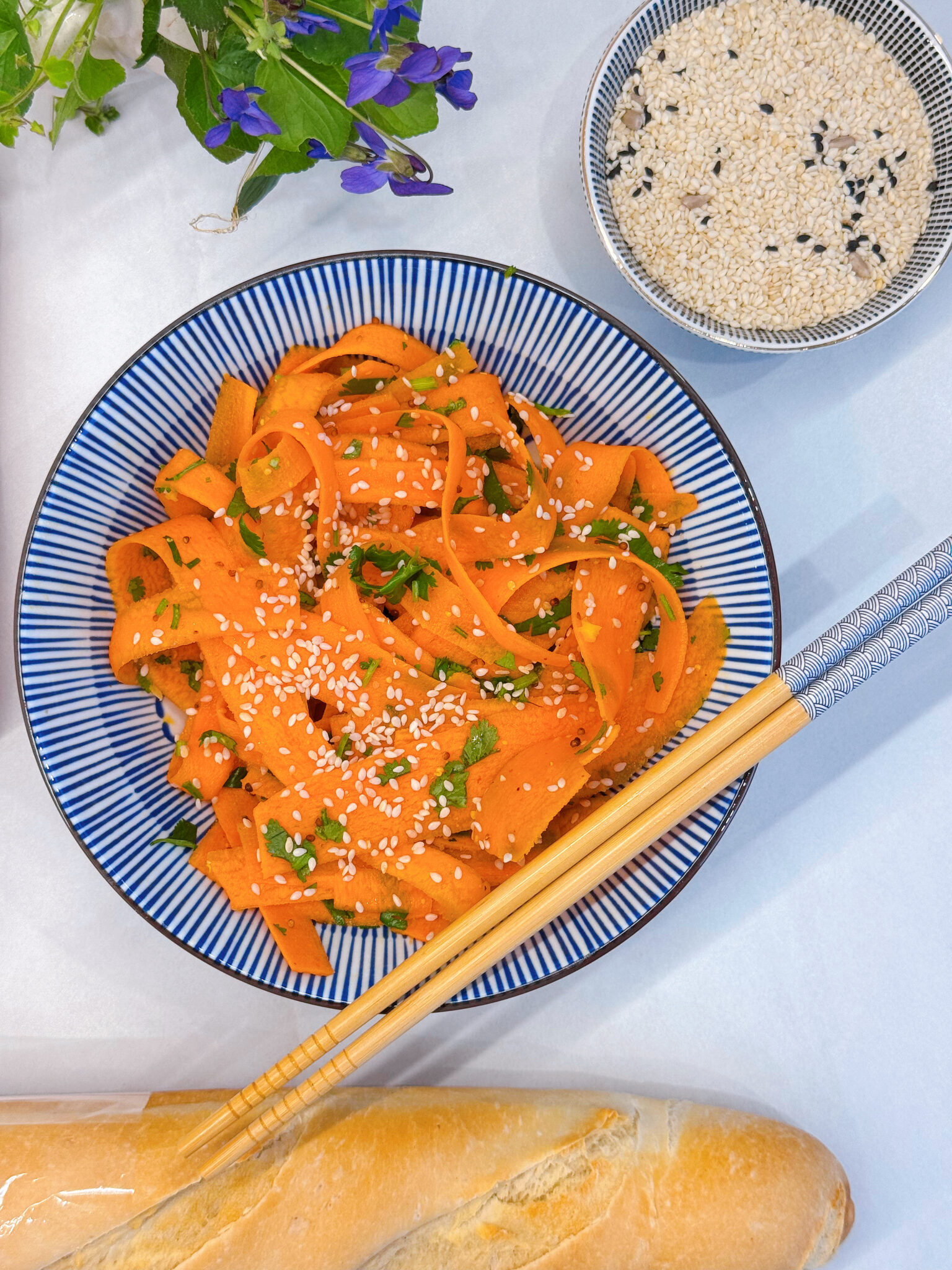 Морквʼяний салат з соусом вінегрет