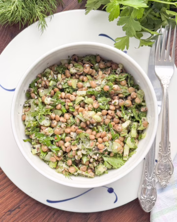салат з зеленої сочевиці