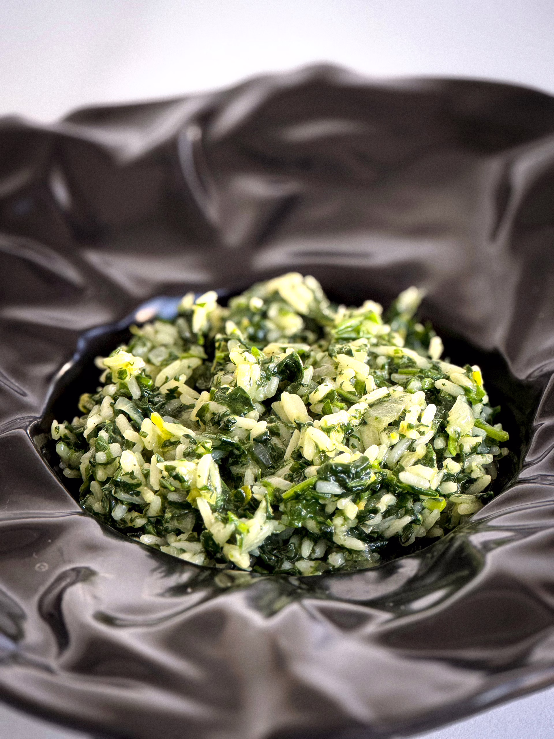 Рис з зеленню та шпинатом